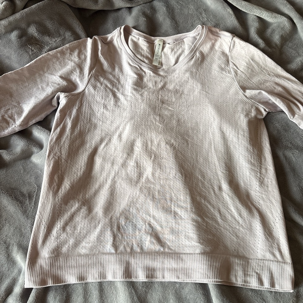Athleta Soft Pink Athletic Long Sleeve Top